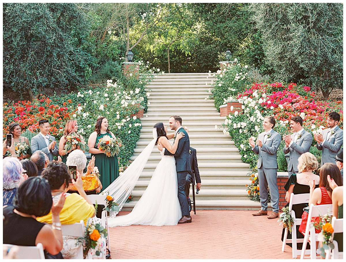 Ceremony Space & First Kiss at Quail Ranch in Simi Valley, Ca
