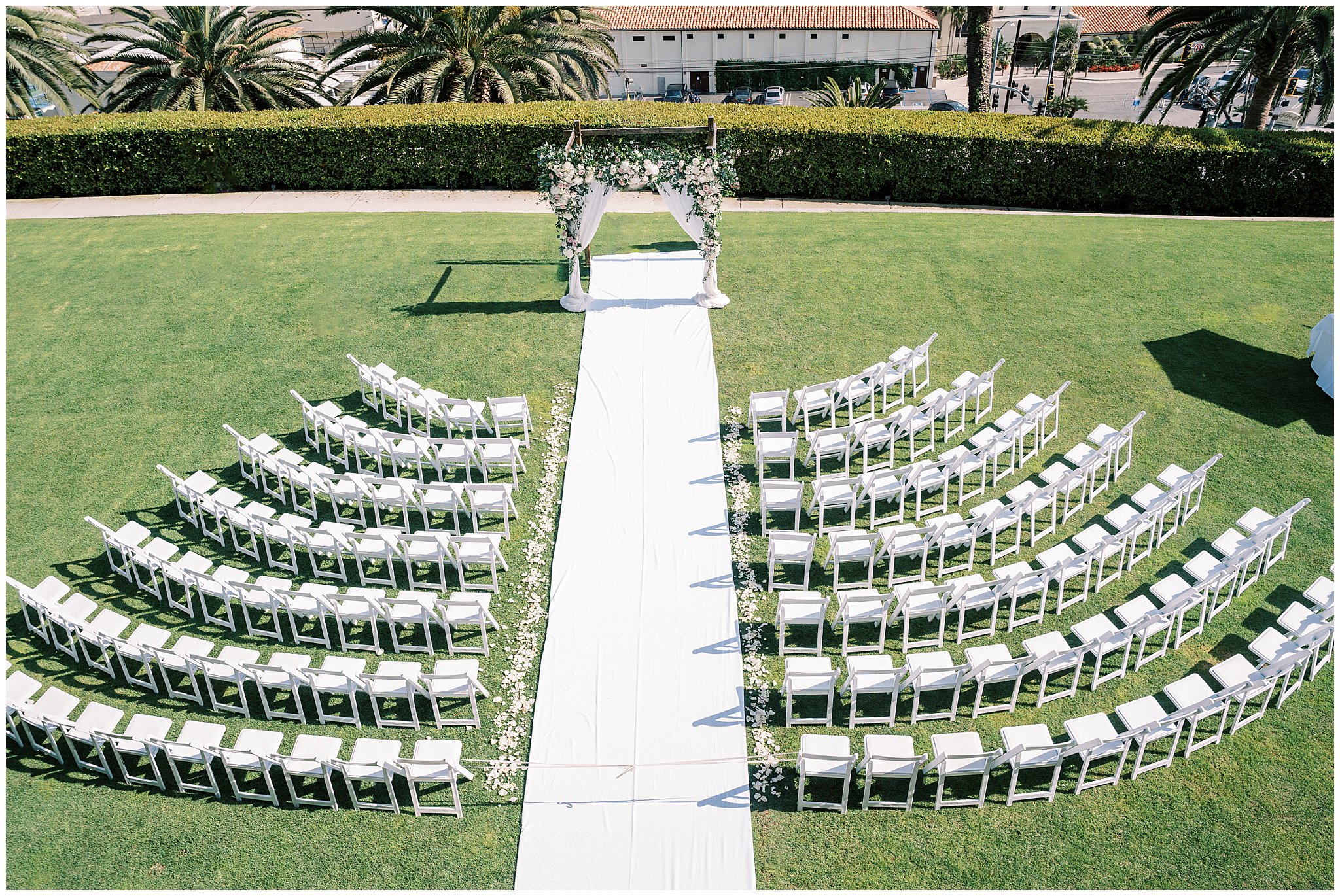 Ceremony at Bel Air Bay Club in Pacific Palisades, Ca by Teresa Marie Photography.