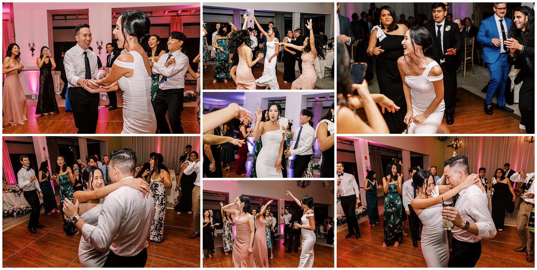 Dancing at a wedding at Bel Air Bay Club.  