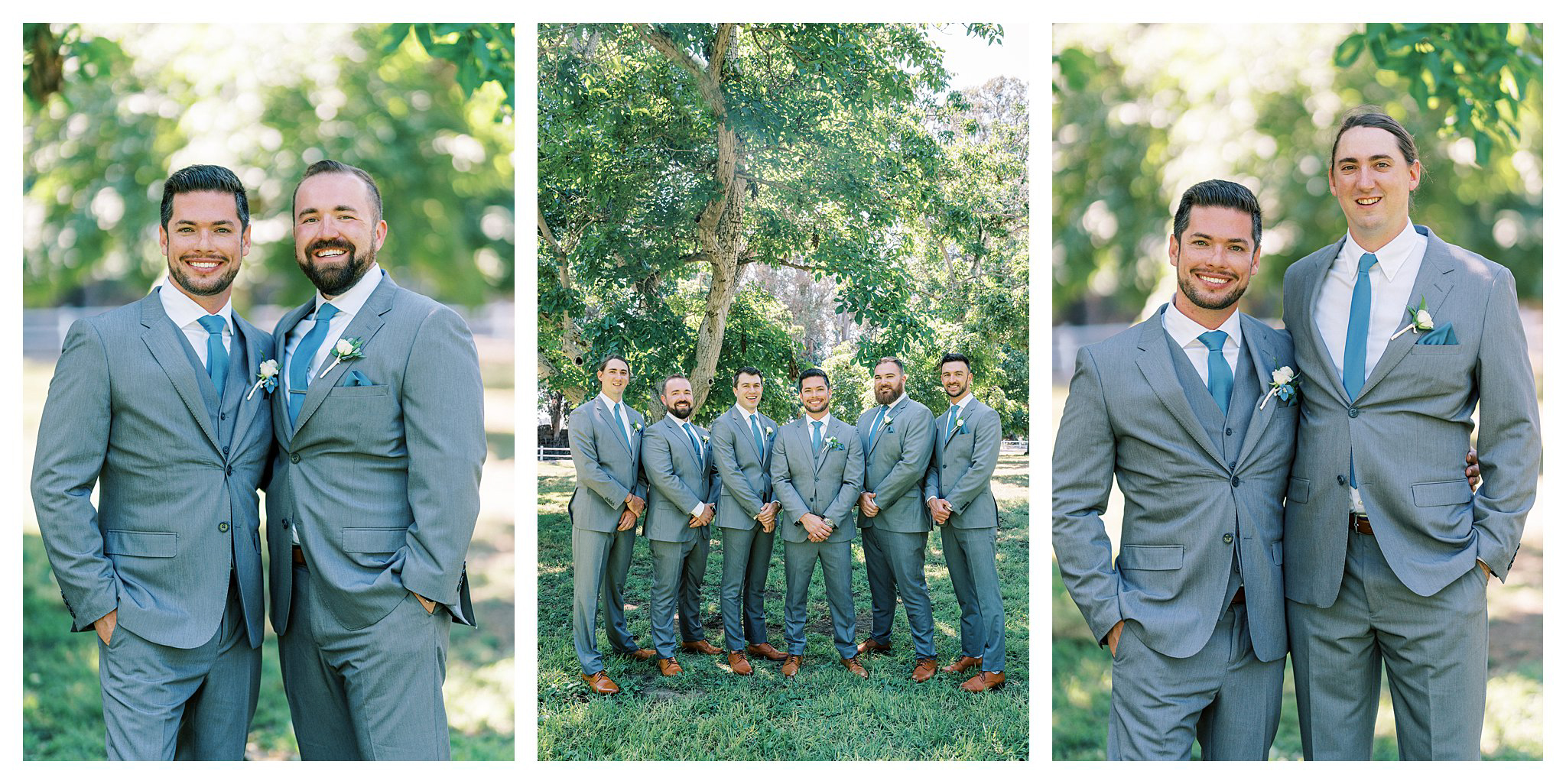 The groom and his groomsmen in Moorpark, Ca.