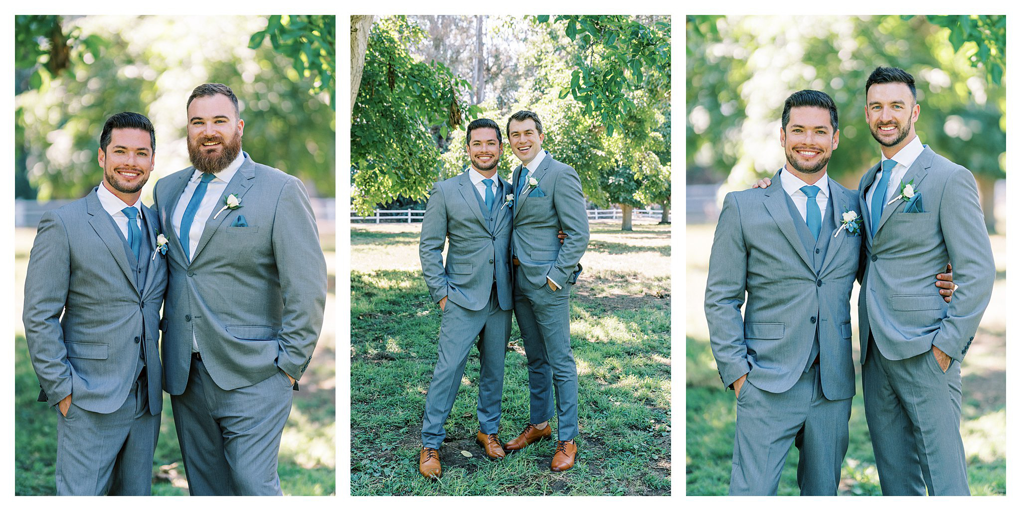 The groom and his groomsmen in Moorpark, Ca.