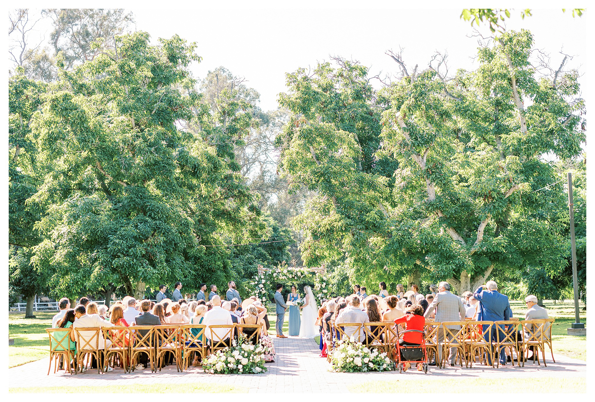 A wedding ceremony at Walnut Grove in Moorpark, Ca.