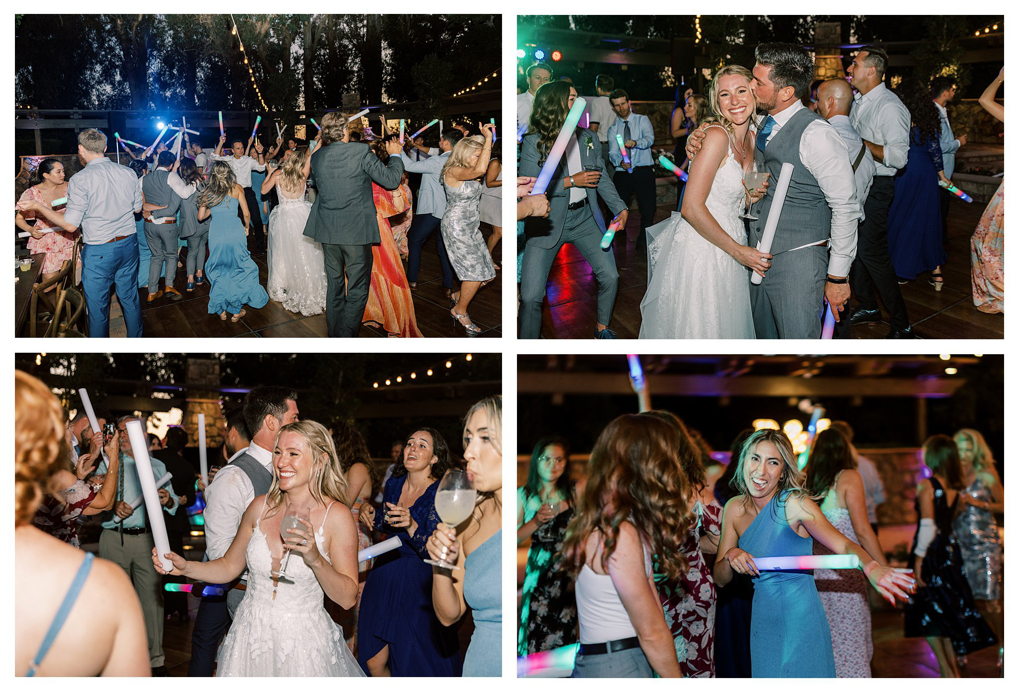 Night time during Walnut Grove wedding in Moorpark, Ca.