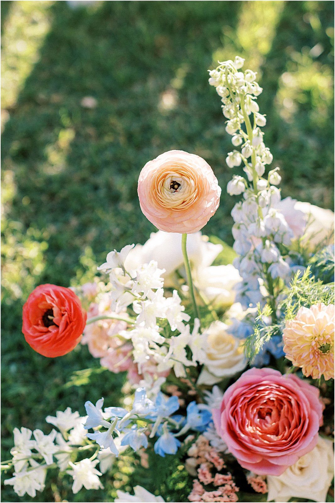 a closeup of ceremonial florals