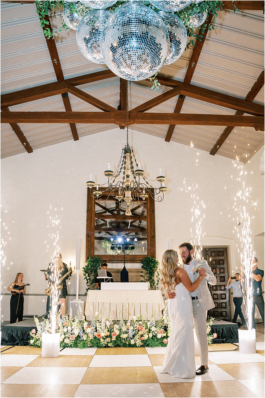bride and groom sharing their first dance