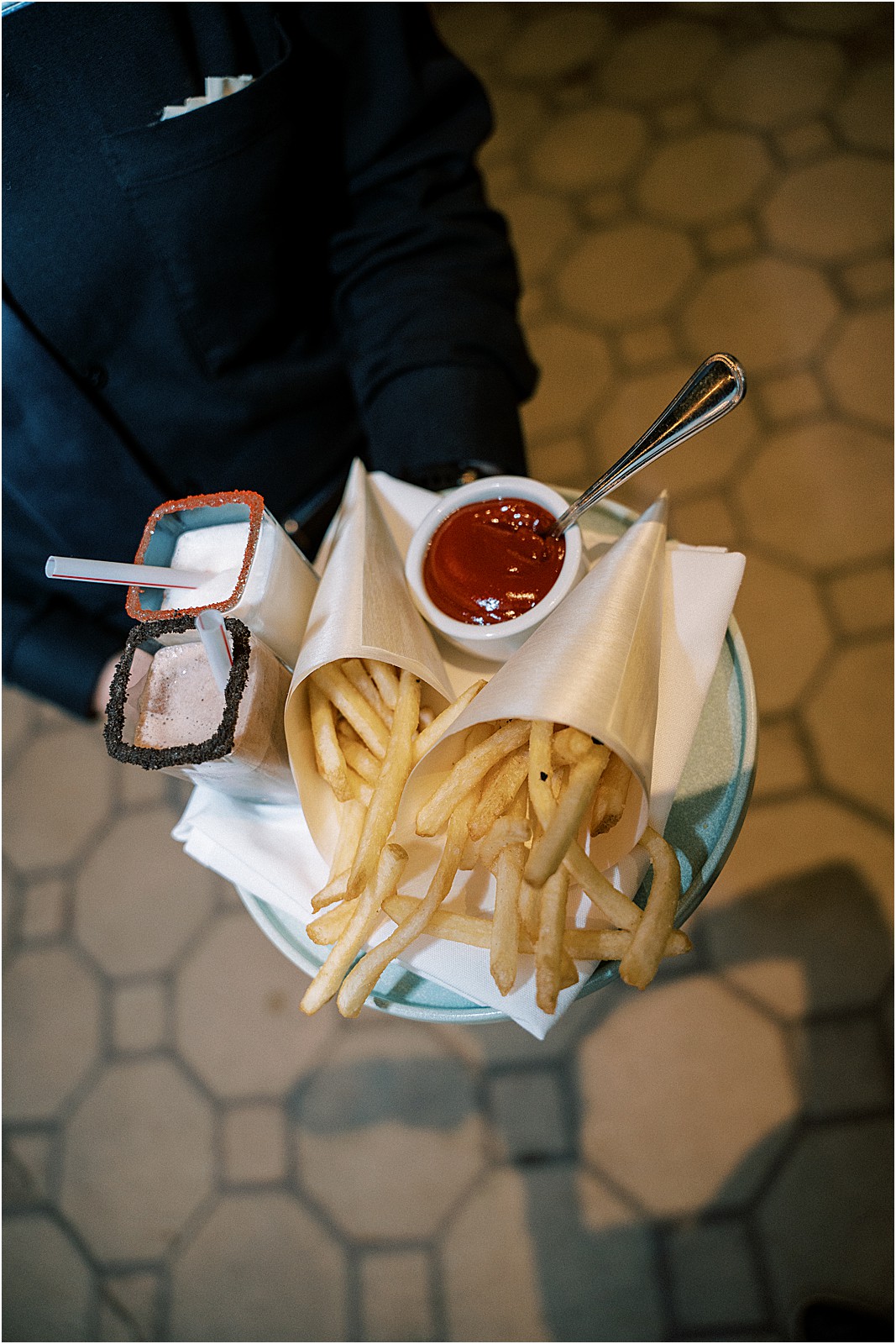 photo of fries and milk shakes to accompany the in and out truck